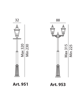 Lampa zewnętrzna, latarnia Chelsea 951