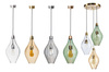 Lampa wewnętrzna, wisząca Famlight Savaii optic transparent, miedź/mosiądz
