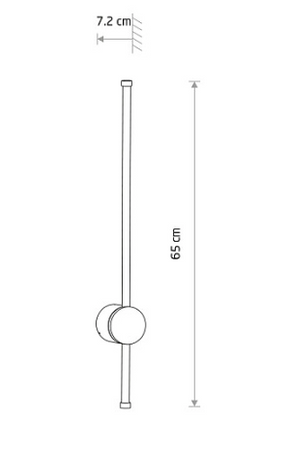Nowodvorski Orla S kinkiet zewnętrzny czarny 65cm