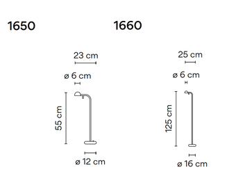 Lampa wewnętrzna, stojąca Vibia Pin 1660
