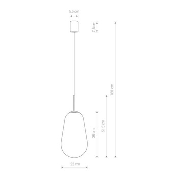 Lampa wisząca Nowodvorski Pear L, mosiądz