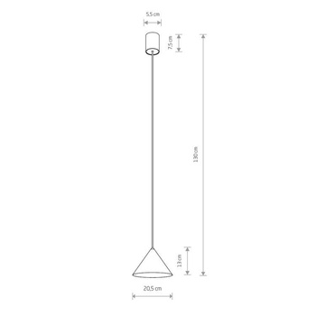 Lampa wisząca Nowodvorski Zenith S, ciemny szary