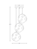 Lampa wewnętrzna, wisząca Famlight Mico set of 3, stal nierdzewna