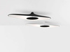 Lampa wewnętrzna, sufitowa Luceplan Soleil Noir biało-czarny