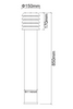 Lampa zewnętrzna, słupek Norlys Alta 291