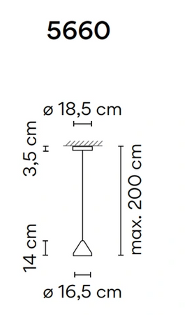 LAMPA WEWNĘTRZNA, WISZĄCA VIBIA NORTH 5660