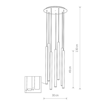 Lampa wisząca Nowodvorski Laser 1000, czarny