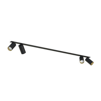 Lampa podtynkowa Nowodvorski Mono Surface IV, czarno-złoty