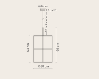 Lampa wewnętrzna, wisząca Robin Rania 38 cm