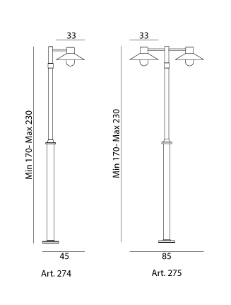 Lampa zewnętrzna, elewacyjna Lund 274