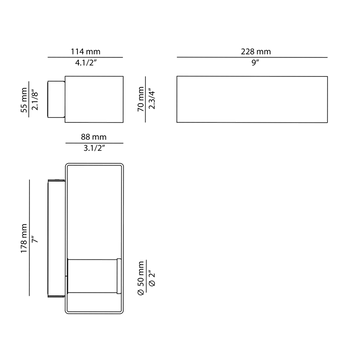 Lampa zewnętrzna, ścienna Estiluz Frame A-4051 74 WH