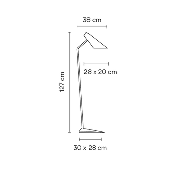 Lampa wewnętrzna, podłogowa Vibia I.Cono 071242