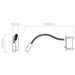Lampa wewnętrzna, ścienna Astro Leo Switched LED 1295003
