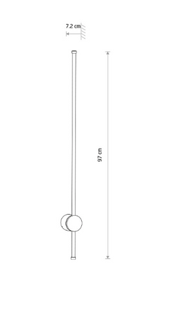 Nowodvorski Orla M kinkiet zewnętrzny czarny 97cm