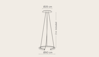 Lampa wewnętrzna, wisząca Robin Roberta 50 cm