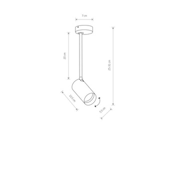 Lampa sufitowa Nowodvorski Mono Long S biały