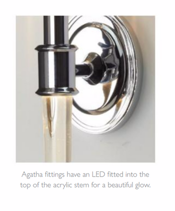 Lampa wewnętrzna, ścienna Elstead Agatha BATH/AGATHA BN