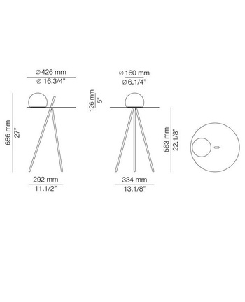 Lampa zewnętrzna, stojąca Estiluz Circ M-3725X 26BLK