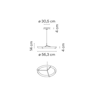 Lampa wewnętrzna, wisząca Vibia Halo Jewel 2350
