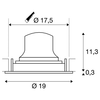OPRAWA SUFITOWA WPUSZCZANA SLV NUMINOS MOVE XL 1010012