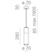 Lampa wewnętrzna, wisząca Aqform Modern Glass Tube SP E27 suspended 12 QS