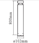 Lampa zewnętrzna, słupek ENDURA STYLE CYLINDER 80CM, LEDVANCE, 4058075205390.