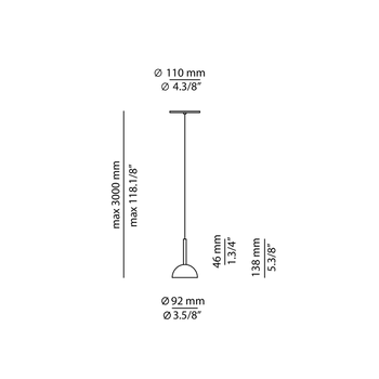 Lampa wewnętrzna, wisząca Estiluz Cupolina T-3934R 59 TC
