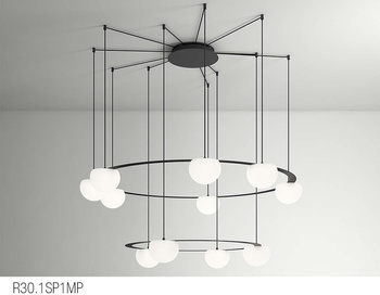 Lampa wewnętrzna, wisząca Estiluz Circ R30.1SP1MP 61S GLD
