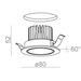 OPRAWA SUFITOWA AQFORM RING next LED BIAŁY 3000K, outlet