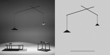 Lampa wewnętrzna, wisząca Vibia North 5672