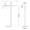 Lampa wewnętrzna, podłogowa Estiluz Cyls p-3908M 26 BLK