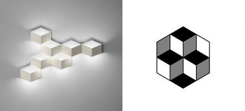 Lampa wewnętrzna, ścienna Vibia Fold Surface 4204