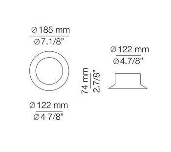 Lampa wewnętrzna, sufitowa Estiluz Maine T-3410L-45CP-M