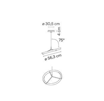 Lampa wewnętrzna, wisząca Vibia Halo Jewel 2350