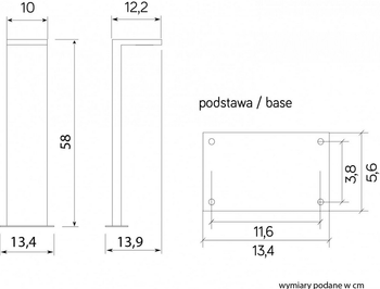 Lampa zewnętrzna, słupek KARO, SU-MA, KR-580