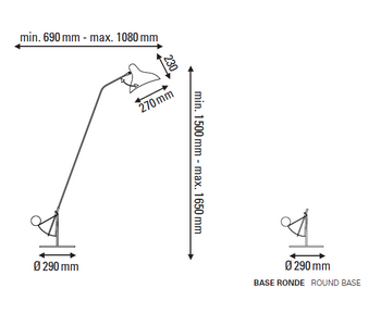 DCW editions Mantis BS1 lampa podłogowa kolor czarny