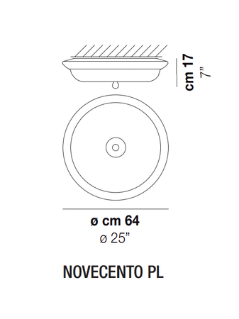 Lampa wewnętrzna, sufitowa Vistosi Novecento