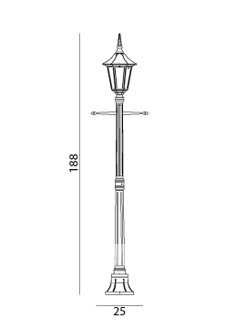 Lampa zewnętrzna, latarnia Norlys Milano 401, czarny