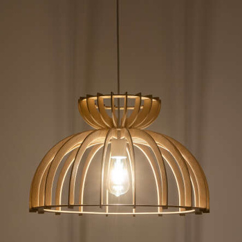 Lampa wisząca Nowodvorski Kymi C, naturalne drewno