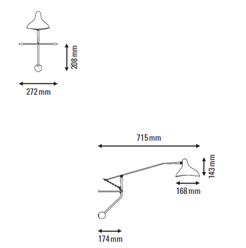 DCW editions Mantis BS2 mini kinkiet kolor czarny