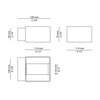 Lampa zewnętrzna, ścienna Estiluz Frame A-4053X 96 BLK ANT