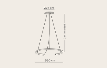 Lampa wewnętrzna, wisząca Robin Roberta 80 cm
