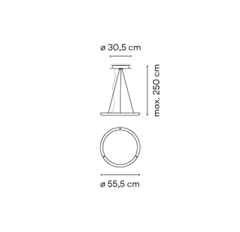 Lampa wewnętrzna, wisząca Vibia Halo Circular 2331