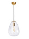 Lampa wewnętrzna, wisząca Famlight Storm L transparent, miedź/mosiądz