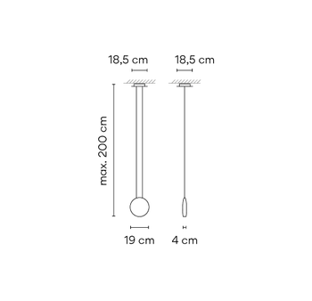 Lampa wewnętrzna, wisząca Vibia COSMOS 2502 LARGE
