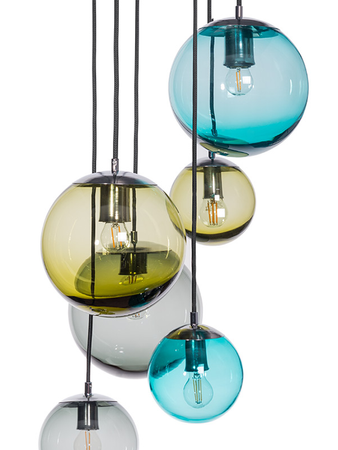 Lampa wewnętrzna, wisząca Famlight Bacan kolor, miedź/mosiądz
