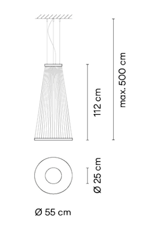 Lampa wewnętrzna, VIBIA ARRAY 1855 Beige 2700K, zwieszana, ekspozycja