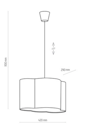 Oprawa wisząca dziecięca Cloud marki TK Lighting biała, outlet