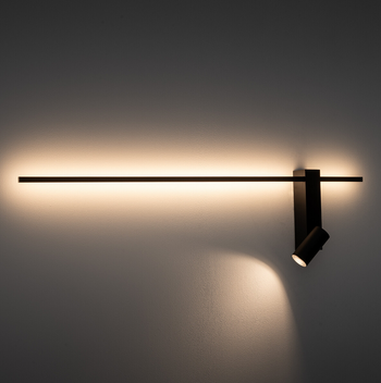 Nowodvorski lampa ścienna, prawa, czarny