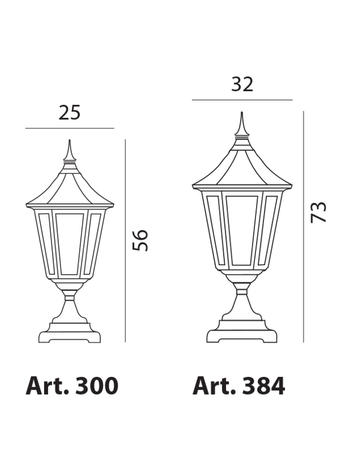 Lampa zewnętrzna, słupkowa Modena 300, czarny